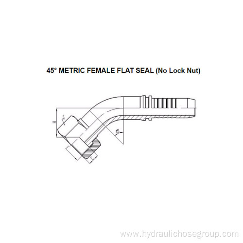 45° Metric Female Flat Seal 20241-T